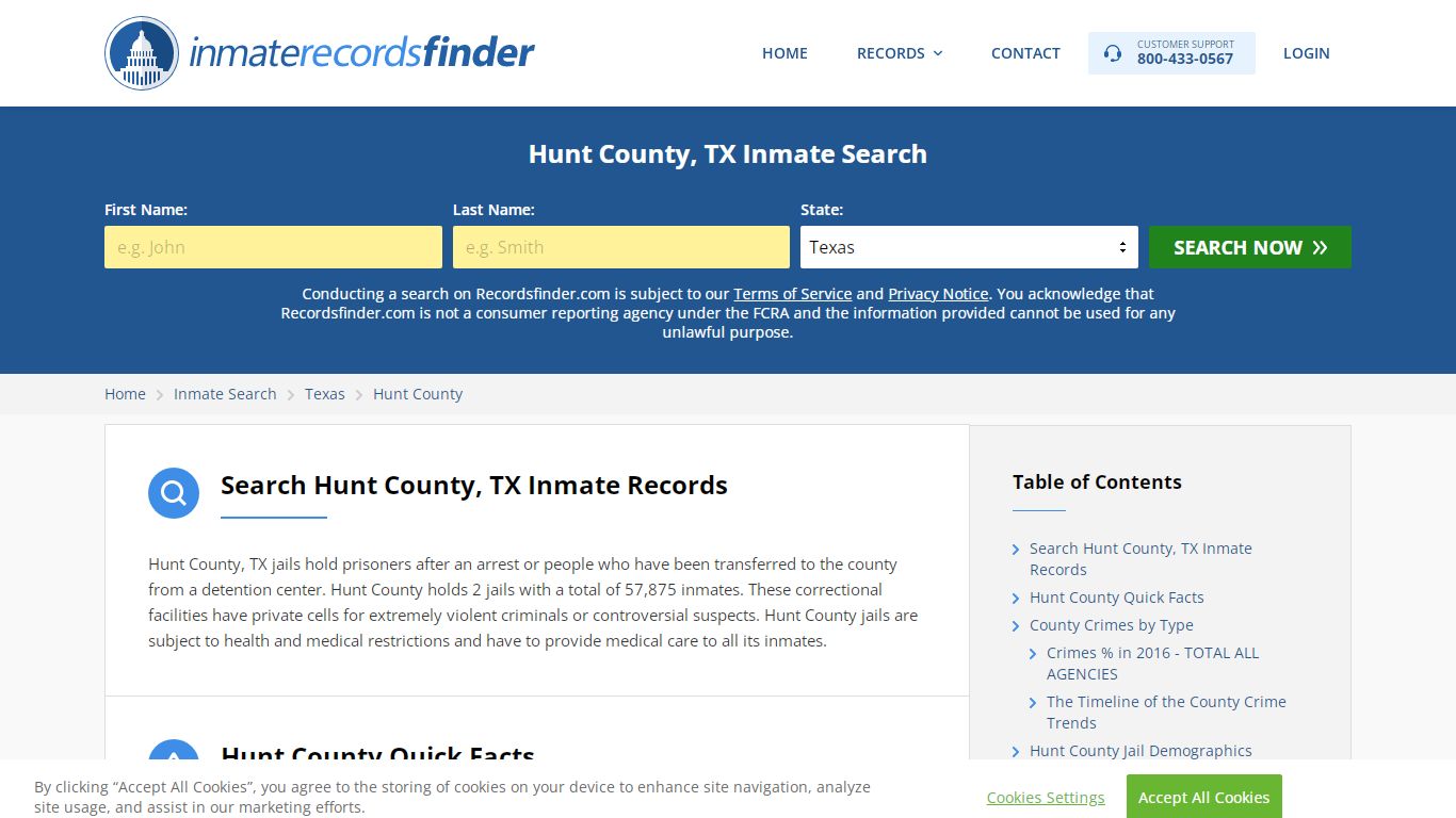 Hunt County, TX Inmate Lookup & Jail Records Online