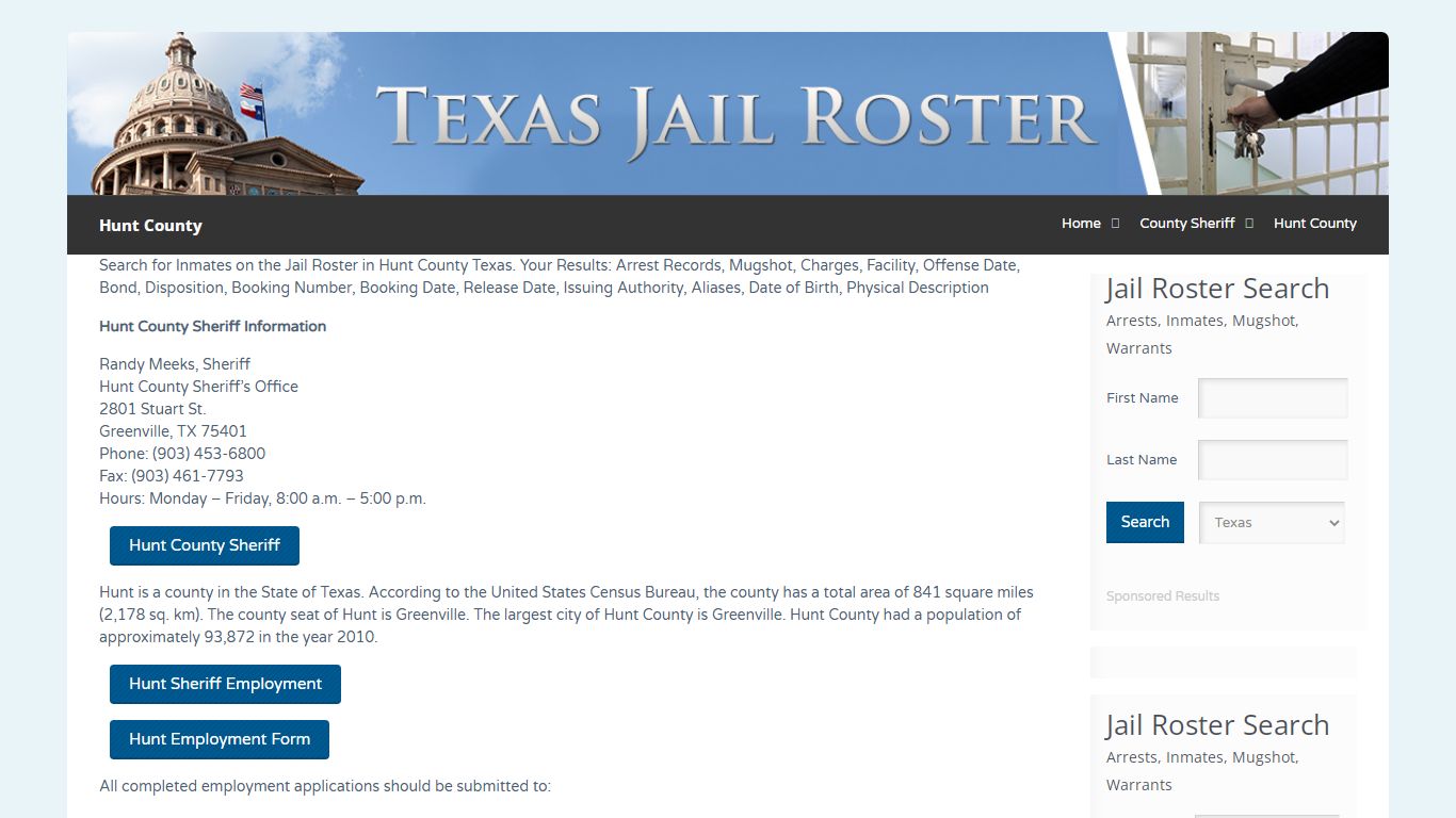 Hunt County | Jail Roster Search